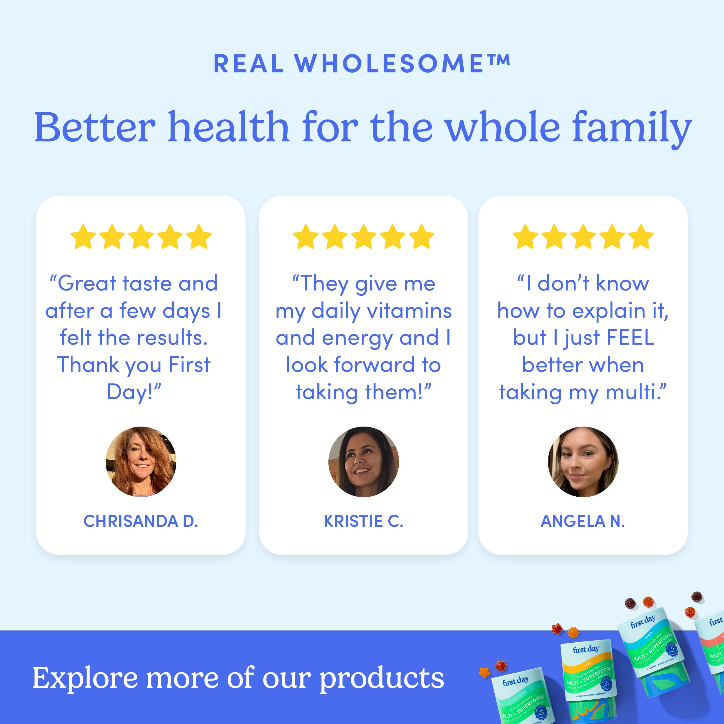 image showing happy customers. better health for the whole family