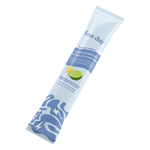 A blue and white stick pack labeled 