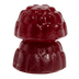 Gummies with a textured surface on a white background