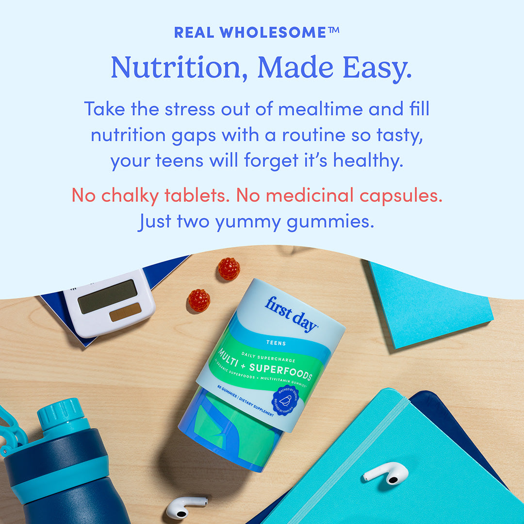 Product packaging with text about &