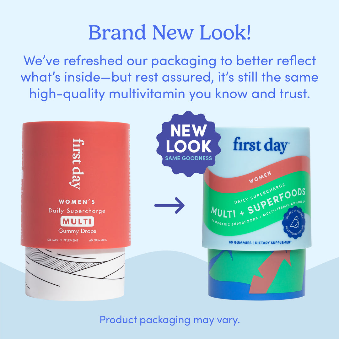 image showing new product packaging with a new look badge