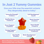 image showing strawberry and orange flavored gummies