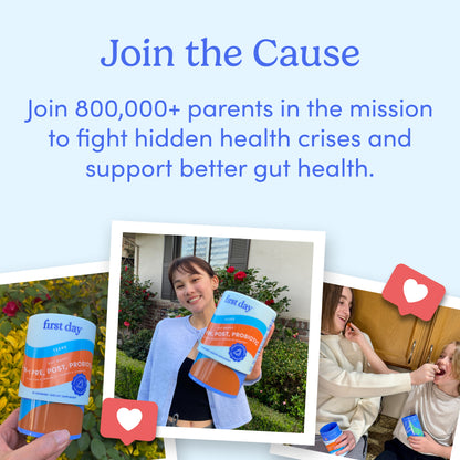 A promotional graphic encourages parents to support teen digestive health with Teens&