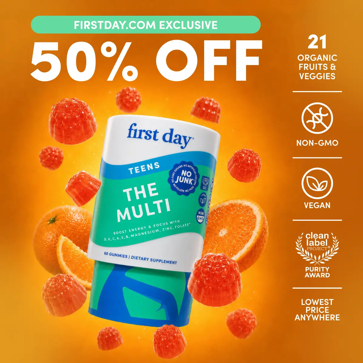 The "No Junk"™ Teens' Multivitamin Gummies