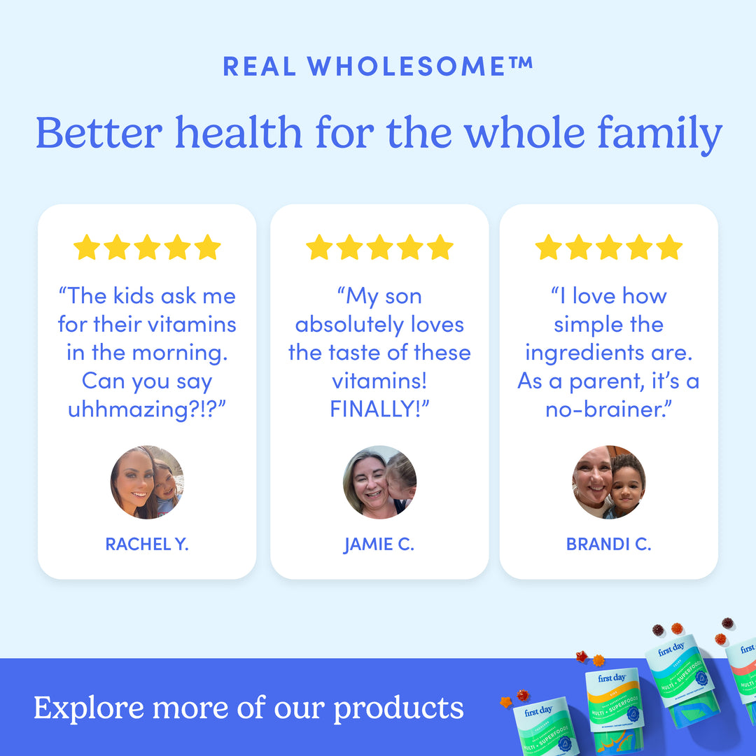 Better health for the whole family. Featuring 3 customer reviews about how much the kids love the taste.