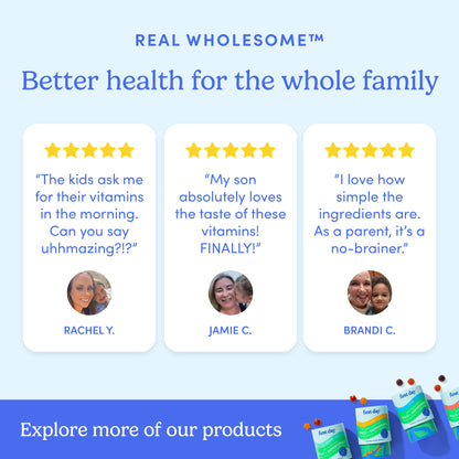Better health for the whole family. Featuring 3 customer reviews about how much the kids love the taste.
