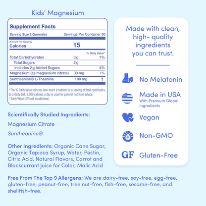 kids magnesium supplement facts