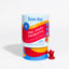 First Day - Kids' 3-in-1 Pre+ Post+ Probiotic. This product is a dietary supplement for children, presented as a cylindrical container of gummies with one star-shaped gummy resting beside it